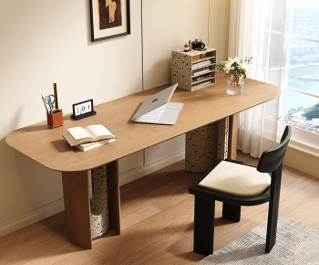 Modern Computer Desk And Chair-ID:318119057