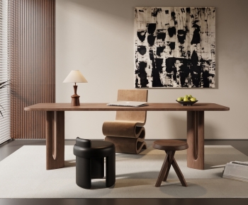 Modern Computer Desk And Chair-ID:598098043