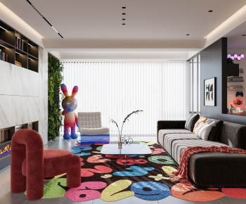 Modern A Living Room-ID:798918012