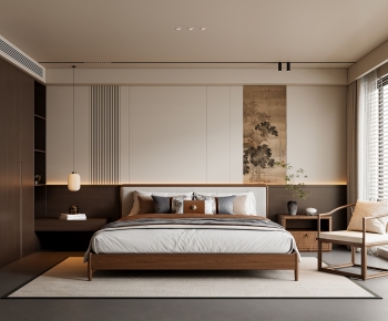New Chinese Style Bedroom-ID:456423047