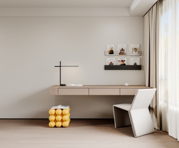 Modern Computer Desk And Chair-ID:938445091