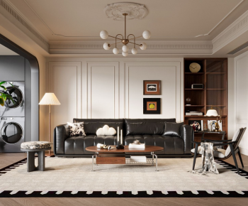 French Style A Living Room-ID:744323972