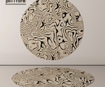 Modern Circular Carpet-ID:678715943