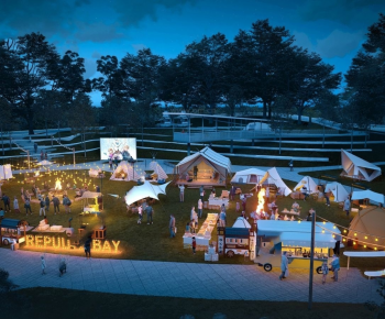 Modern Park Landscape-ID:207411057