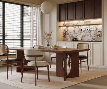 Modern Dining Table And Chairs-ID:437416084