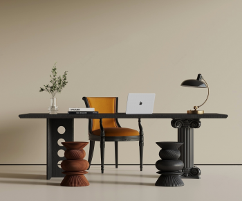 French Style Computer Desk And Chair-ID:103900499