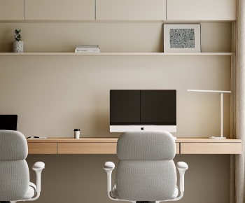 Modern Computer Desk And Chair-ID:870296968