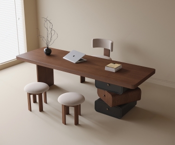 Modern Computer Desk And Chair-ID:196877962