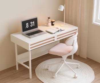 Modern Computer Desk And Chair-ID:587323904