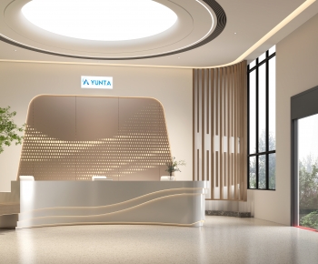 Modern Office Reception Desk-ID:381741058