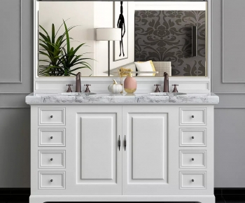 Simple European Style Bathroom Cabinet-ID:227310905