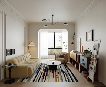 French Style A Living Room-ID:612412934