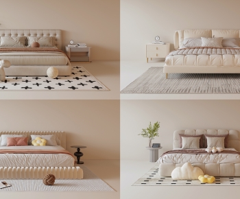 Modern Double Bed-ID:866680182