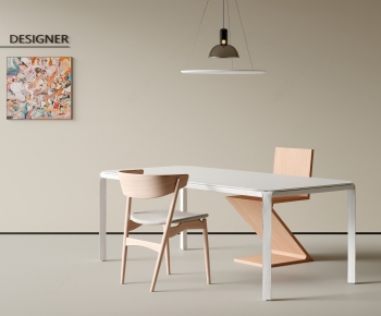 Modern Computer Desk And Chair-ID:112658021