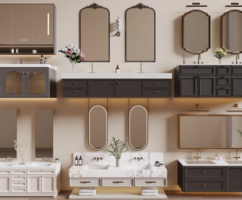 French Style Bathroom Cabinet-ID:808377985