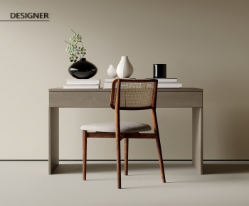 Modern Computer Desk And Chair-ID:375217912