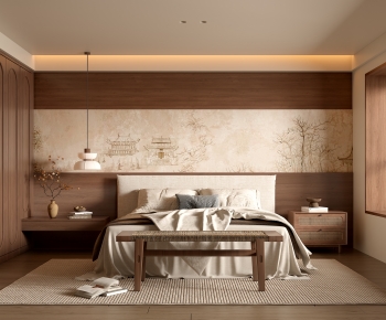 Wabi-sabi Style Bedroom-ID:366715915