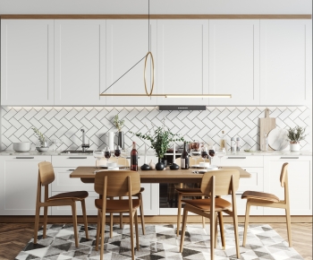 Nordic Style Dining Table And Chairs-ID:698677068