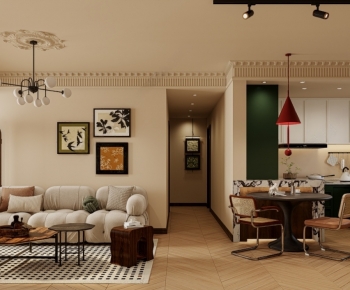 French Style A Living Room-ID:891204123