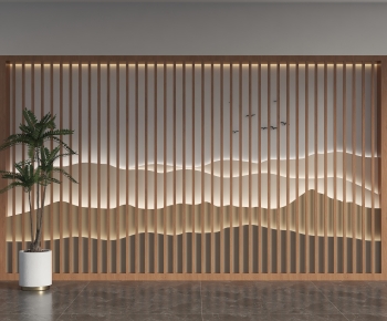 New Chinese Style TV Wall-ID:895001898