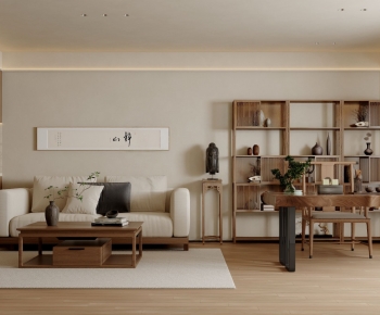 New Chinese Style A Living Room-ID:197084909