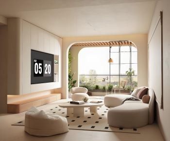 Modern A Living Room-ID:610702996