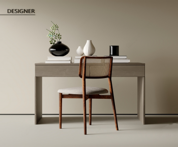 Modern Computer Desk And Chair-ID:382088908