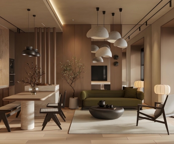 Wabi-sabi Style A Living Room-ID:730420111