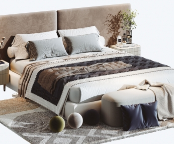 Modern Double Bed-ID:565618045