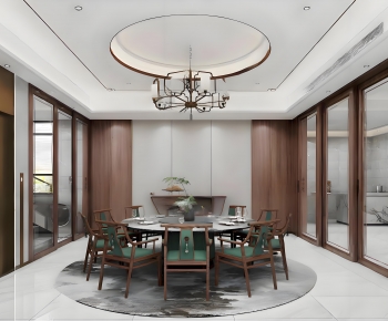 New Chinese Style Dining Room-ID:364743956