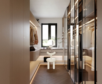 Modern Clothes Storage Area-ID:221653945