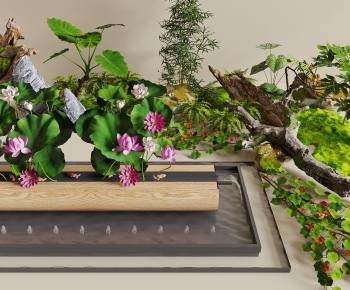 New Chinese Style Plant Landscaping-ID:344357018