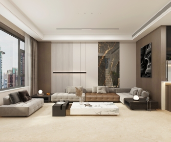 Modern A Living Room-ID:383723024