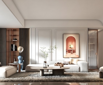 Modern A Living Room-ID:741084102