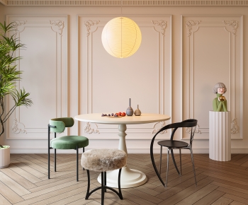 French Style Dining Table And Chairs-ID:670304068