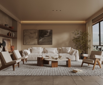 Wabi-sabi Style A Living Room-ID:906299118