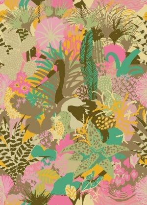 ModernAnimal And Plant Pattern Wallpaper