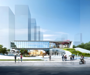 Modern Appearance Of Commercial Building-ID:296341904