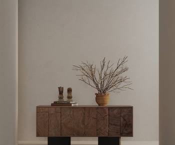 Wabi-sabi Style Entrance Cabinet-ID:729830316