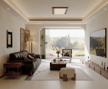 Modern A Living Room-ID:989177944