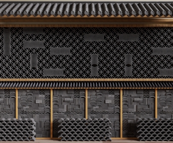 New Chinese Style Landscape Wall-ID:724122056