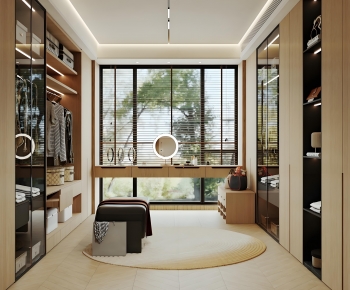 Modern Clothes Storage Area-ID:437366967