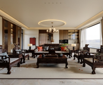 New Chinese Style A Living Room-ID:241290093