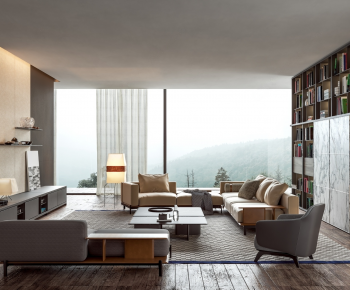 Modern A Living Room-ID:558384905