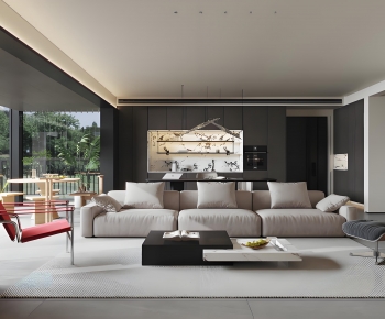 Modern A Living Room-ID:494887114