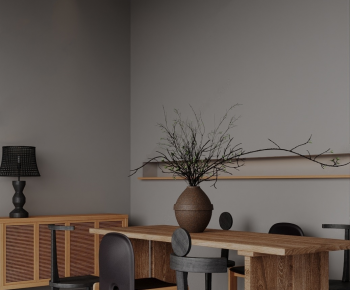 Wabi-sabi Style Dining Table And Chairs-ID:996084938