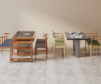 New Chinese Style Dining Table And Chairs-ID:664036041