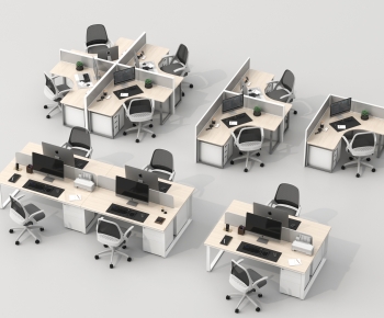 Modern Office Desk And Chair-ID:366844895