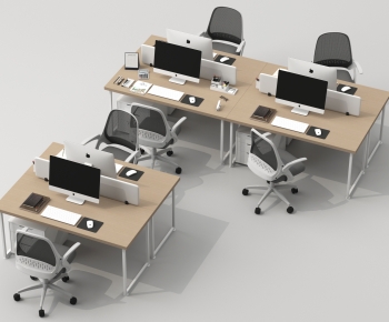 Modern Office Desk And Chair-ID:678087957