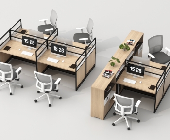 Modern Office Desk And Chair-ID:107367049